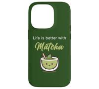 Life is Better with Matcha - Japanese Green Tea Graphic Carcasa para iPhone 14 Pro