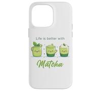 Life is Better with Matcha - Japanese Green Tea Graphic Carcasa para iPhone 14 Pro MAX