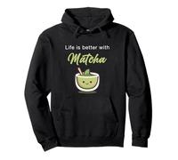 Life is Better with Matcha - Japanese Green Tea Graphic Sudadera con Capucha