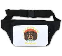 Life is Better with My Dachshund Dog Riñonera color blanco