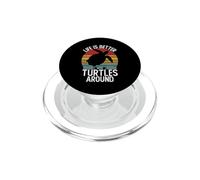 Life is Better with Turtles Around Camisa Retro Turtle PopSockets PopGrip para MagSafe