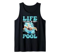 Life Is Cool In The Pool Natación de Verano - Camiseta sin Mangas