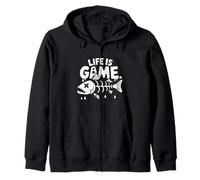 Life is Game Dead Fish Citas Hombres Mujeres Sudadera con Capucha