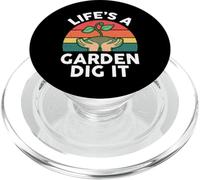 Life Is Garden Dig It - Jardinería Divertida para niños pequeños, Hombres y Mujeres PopSockets PopGrip para MagSafe