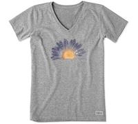 Life Is Good Camiseta para Mujer con diseño de Margaritas y pájaros