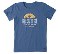 Life Is Good Camiseta para Mujer con Texto en inglés Crusher Graphic I 'll Be Watching You, Mujer, Camisa, 69309, Azul Vintage, XS