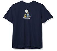 Life Is Good Camiseta Unisex de algodón con diseño de Jake and Rocket Moon, Cuello Redondo, Manga Corta, Estampada