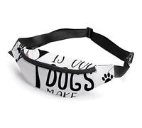 Life Is Good Dogs Hug Me Bulldog Fanny Pack, riñonera Deportiva para niños y Adultos para Hombres y Mujeres