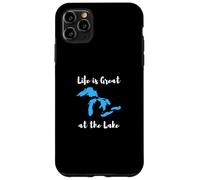 Life is Great at the Lake Great Lakes Funny Design Carcasa para iPhone 11 Pro Max