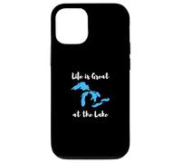 Life is Great at the Lake Great Lakes Funny Design Carcasa para iPhone 12/12 Pro