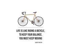 Life Is Like Riding a Bicycle Notebook: Inspirational quote, motivational bike-themed journal for cyclists, students, friend, family, teens and dreamers. Lined A5
