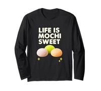 Life is Mochi Sweet Cute Juego de Palabras de Comida Manga Larga
