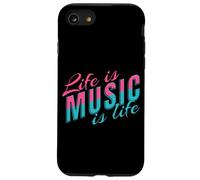 Life Is Music Statement Escuchar música Vida Dicho Músico Carcasa para iPhone SE (2020) / 7 / 8