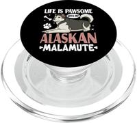 Life Is Pawsome with My Alaskan Malamute PopSockets PopGrip para MagSafe