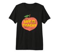 Life Is Peachy - Melocotón de Frutas Divertidas y envejecidas Camiseta Premium