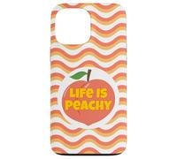 Life Is Peachy - Melocotón de Frutas Divertidas y envejecidas Carcasa para iPhone 13 Pro MAX