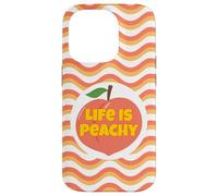 Life Is Peachy - Melocotón de Frutas Divertidas y envejecidas Carcasa para iPhone 14 Pro