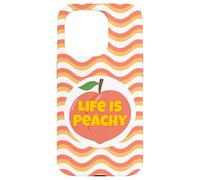 Life Is Peachy - Melocotón de Frutas Divertidas y envejecidas Carcasa para iPhone 15 Pro