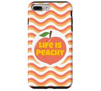 Life Is Peachy - Melocotón de Frutas Divertidas y envejecidas Carcasa para iPhone 7 Plus/8 Plus