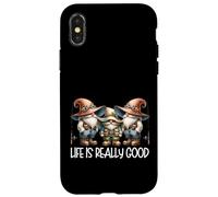 Life Is Really Good For Men and Women Funny Fishing GNOME Carcasa para iPhone X/XS