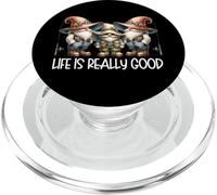 Life Is Really Good For Men and Women Funny Fishing GNOME PopSockets PopGrip para MagSafe