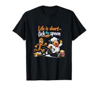 Life Is Short Lick The Spoon - Divertido gráfico para Hornear Camiseta