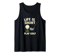Life Is Short Play Golf Divertido Golfista Camiseta sin Mangas