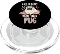 Life Is Short Spoil Your Pug Cute Dog Mom Princess Crown PopSockets PopGrip para MagSafe