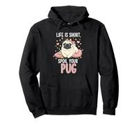 Life Is Short Spoil Your Pug Cute Dog Mom Princess Crown Sudadera con Capucha