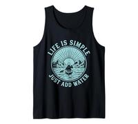 Life is Simple Añadir Agua Kayak Paddle Lover Camiseta sin Mangas