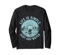 Life is Simple Añadir Agua Kayak Paddle Lover Manga Larga