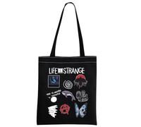 Life is Strange Merch - Bolsa de mano para amantes de la vida es extraña, regalo para fans, Bolsa Life Black, 33 cm x 22 cm x 1 cm