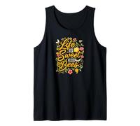 Life is Sweet Keep Bees Beekeeper Honey Bee Lover Camiseta sin Mangas