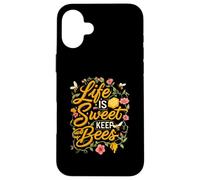 Life is Sweet Keep Bees Beekeeper Honey Bee Lover Carcasa para iPhone 16 Plus