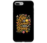 Life is Sweet Keep Bees Beekeeper Honey Bee Lover Carcasa para iPhone 7 Plus/8 Plus