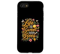 Life is Sweet Keep Bees Beekeeper Honey Bee Lover Carcasa para iPhone SE (2020) / 7/8