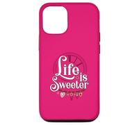 Life is Sweeter - Diseño de Cita Motivacional con dijes de corazón Carcasa para iPhone 12/12 Pro