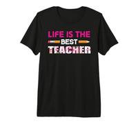 Life Is The Best Teacher Flower Teach Funny School Teachers Camiseta Premium