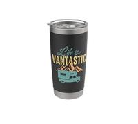 Life Is Vantastic RV Camping Hiking Camper Adventure Nature Vaso térmico de acero inoxidable de doble pared