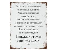 Life Journey Quote Tin Sign Vintage Home Bar Decor Wall Hanging 12x8 Inch