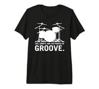 Life Liberty and The Pursuit of Groove Drummer Drum Art Camiseta Premium