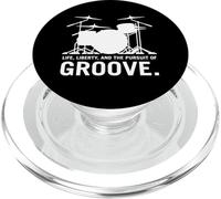 Life Liberty and The Pursuit of Groove Drummer Drum Art PopSockets PopGrip para MagSafe