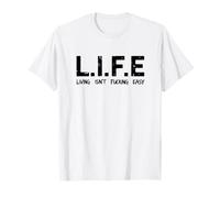 Life Living Isn'T Fucking Easy Funny Acrónimo Sarcástico Camiseta
