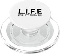 Life Living Isn'T Fucking Easy Funny Acrónimo Sarcástico PopSockets PopGrip para MagSafe