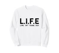 Life Living Isn'T Fucking Easy Funny Acrónimo Sarcástico Sudadera