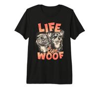 Life Love Woof Cool Dogs Gafas de Sol para Amantes de Las Mascotas Camiseta Premium