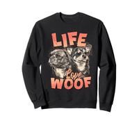 Life Love Woof Cool Dogs Gafas de Sol para Amantes de Las Mascotas Sudadera