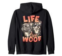 Life Love Woof Cool Dogs Gafas de Sol para Amantes de Las Mascotas Sudadera con Capucha