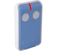 LIFE MAXI 2 Mando a distancia - Transmisor manual de 2 canales | 433,92 MHz Control inalámbrico | Cifrado Rolling Code | Alcance de hasta 200 m | Larga duración con batería de 12 V | Bloqueo de teclas