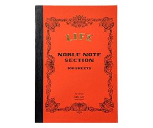 Life Noble Notes Encuadernado en cuadernos cosidos laterales: 6 in. x 8 in. (Cubierta naranja, páginas cuadriculadas)